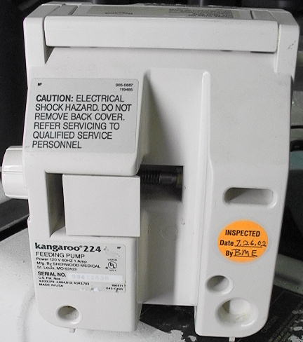 peristaltic metering feeding pump with battery backup  