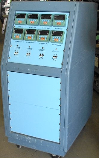 This unit has 4 Honeywell controllers as over temp units and 4 as 