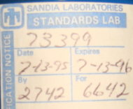 The 5000 pound force sensor is shown above and the label below. Again 