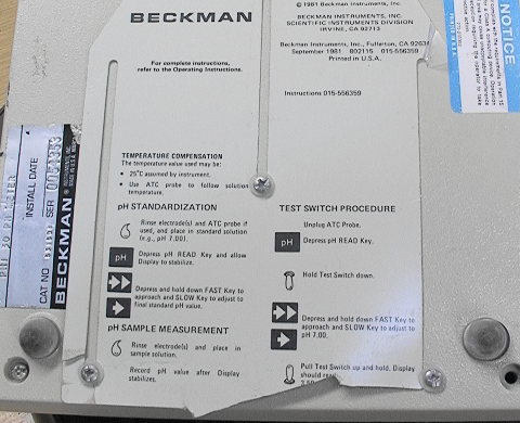 Beckman ALTEX PHI 30 pH Meter Parts Unit  