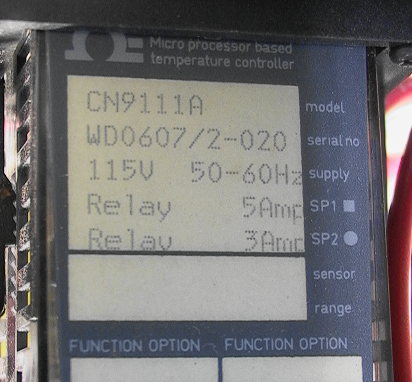 Note the dual Solid state relays and single power safety mechanical 